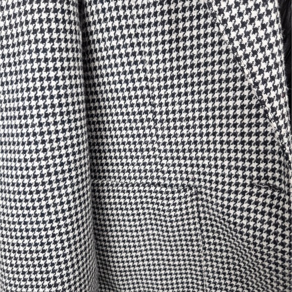 Vintage Houndstooth Blazer - Black White Checkered - Retro Power‎ Suit Jacket - Picture 5 of 8